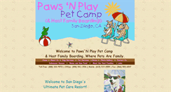 Desktop Screenshot of pawsnplaypetcamp.com